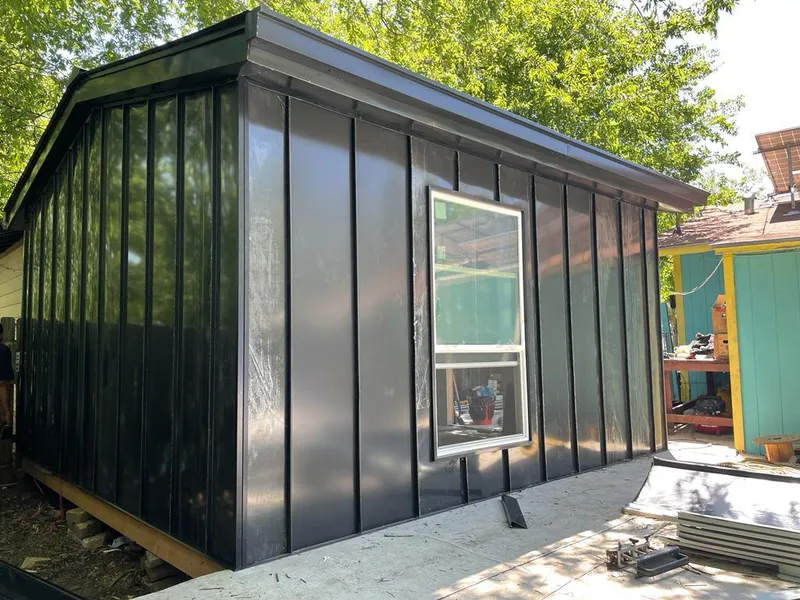 Black standing seam metal wall panels for Metal Roof Installation in College Park